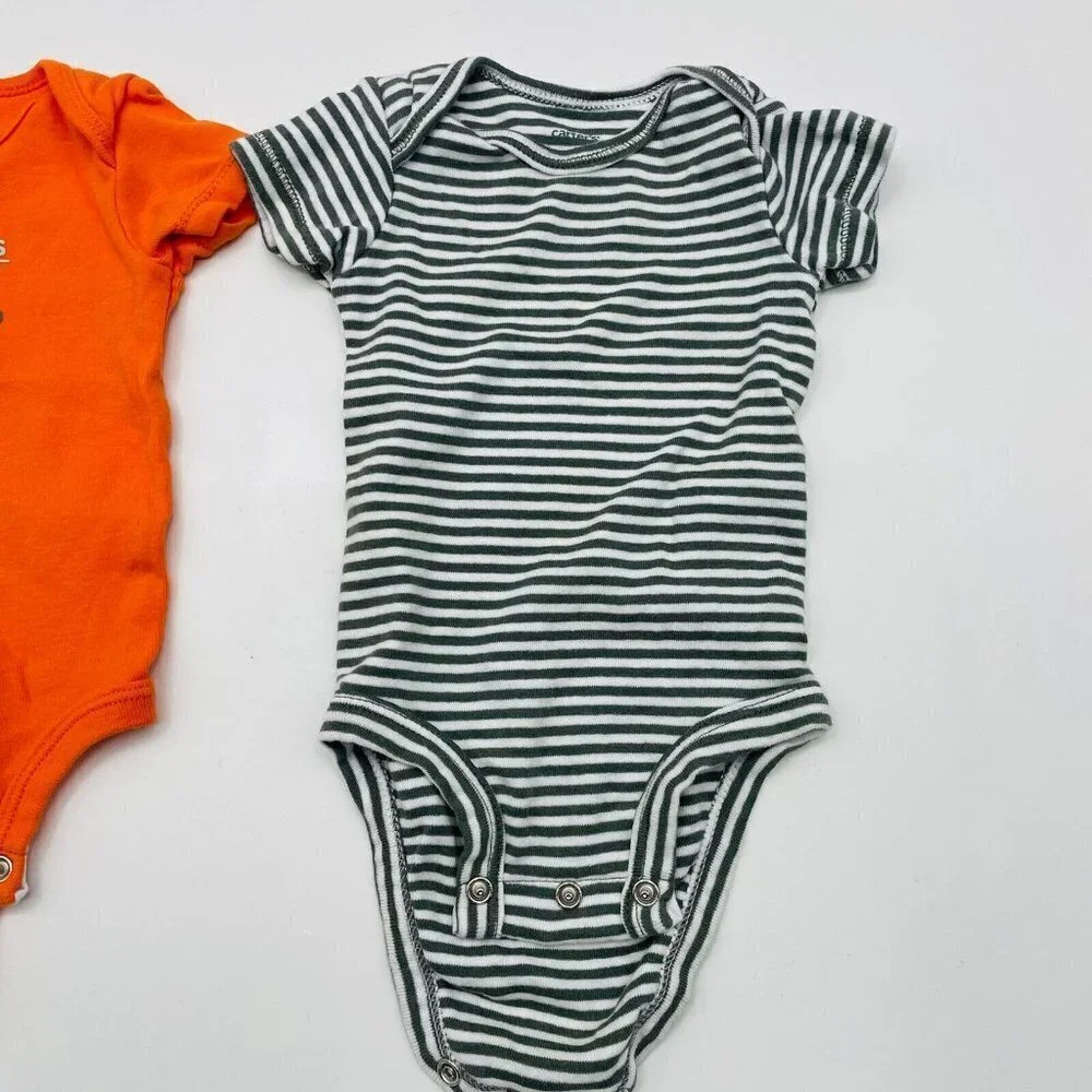 Carters Baby Infant Boys Size 3 Months 2 Piece Short Sleeve‎ Bodysuit Lot 1595